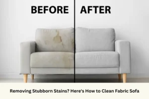 cleaning residue left in couch fabric after improper rinsing
