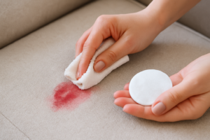remove lipstick stains from a couch using gentle cleaning methods 