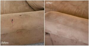 Couch stains can appear darker after drying due to moisture pulling residue back to the fabric surface